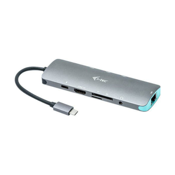 I-TEC USB C Metal Nano Docking Station 1x HDMI 4K 1x SD Kartenleser 1x MicroSD Kartenleser 1x GBit LAN 1x Audio 3x USB 3.0 Port 1x USB-C PD
