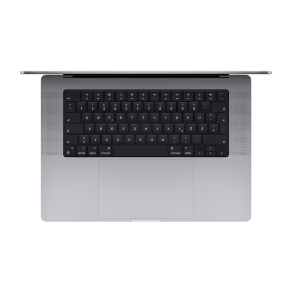 Apple MacBook Pro 16.2 Oberseite Offen Grau