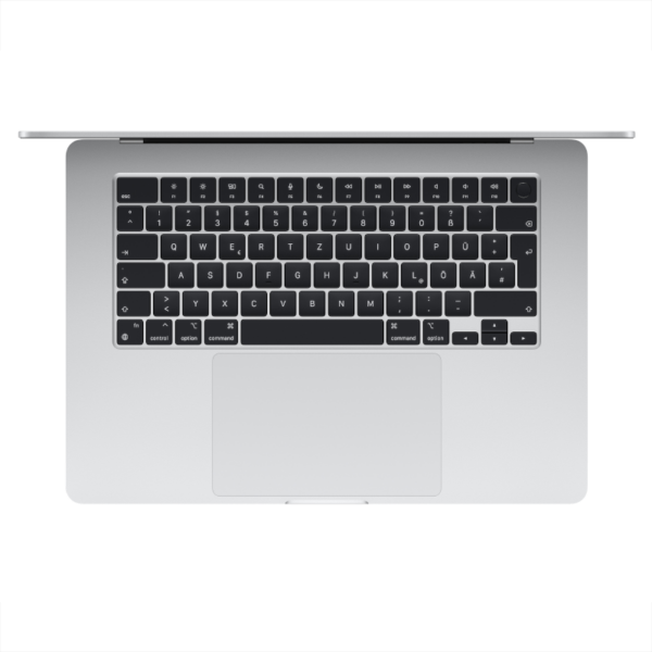 Apple MacBook Air 15.3" Oberseite Offen Silber