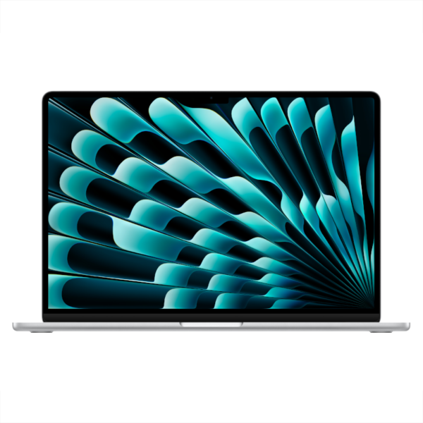 Apple MacBook Air 15.3" Vorderseite Offen Silber
