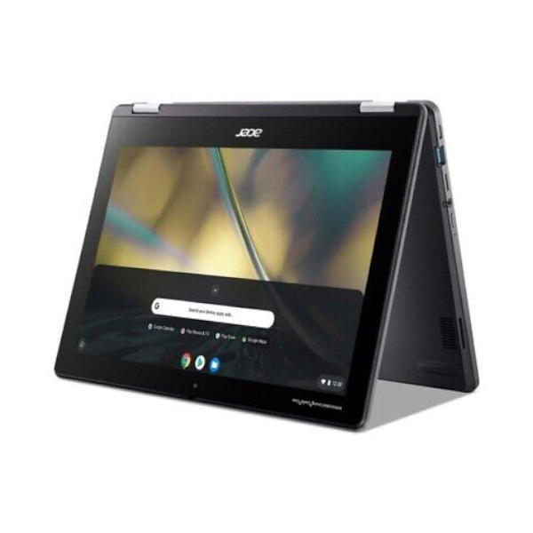 Acer-Chromebook-Spin-512-Vorderseite-Offen-Umgeklappt-Schwarz