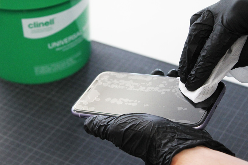 Miet iPhone feucht wischen Vorderseite