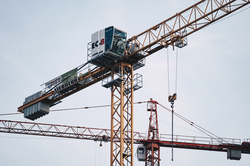 baustellenmanagement bau bim kran an baustelle