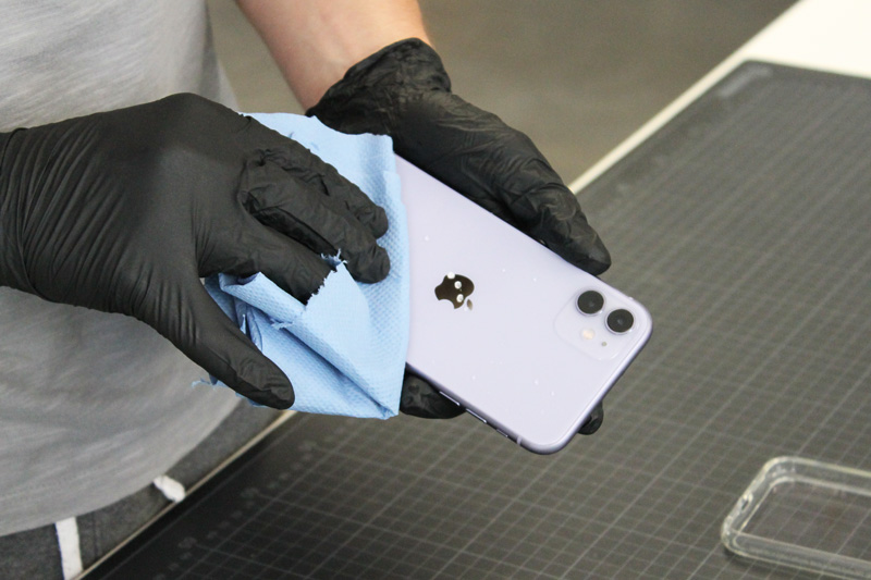 Miet Smartphone Rückseite trocknen