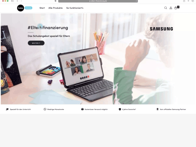 fonlos® Schule: Der Elternfinanzierung-Shop ist online.