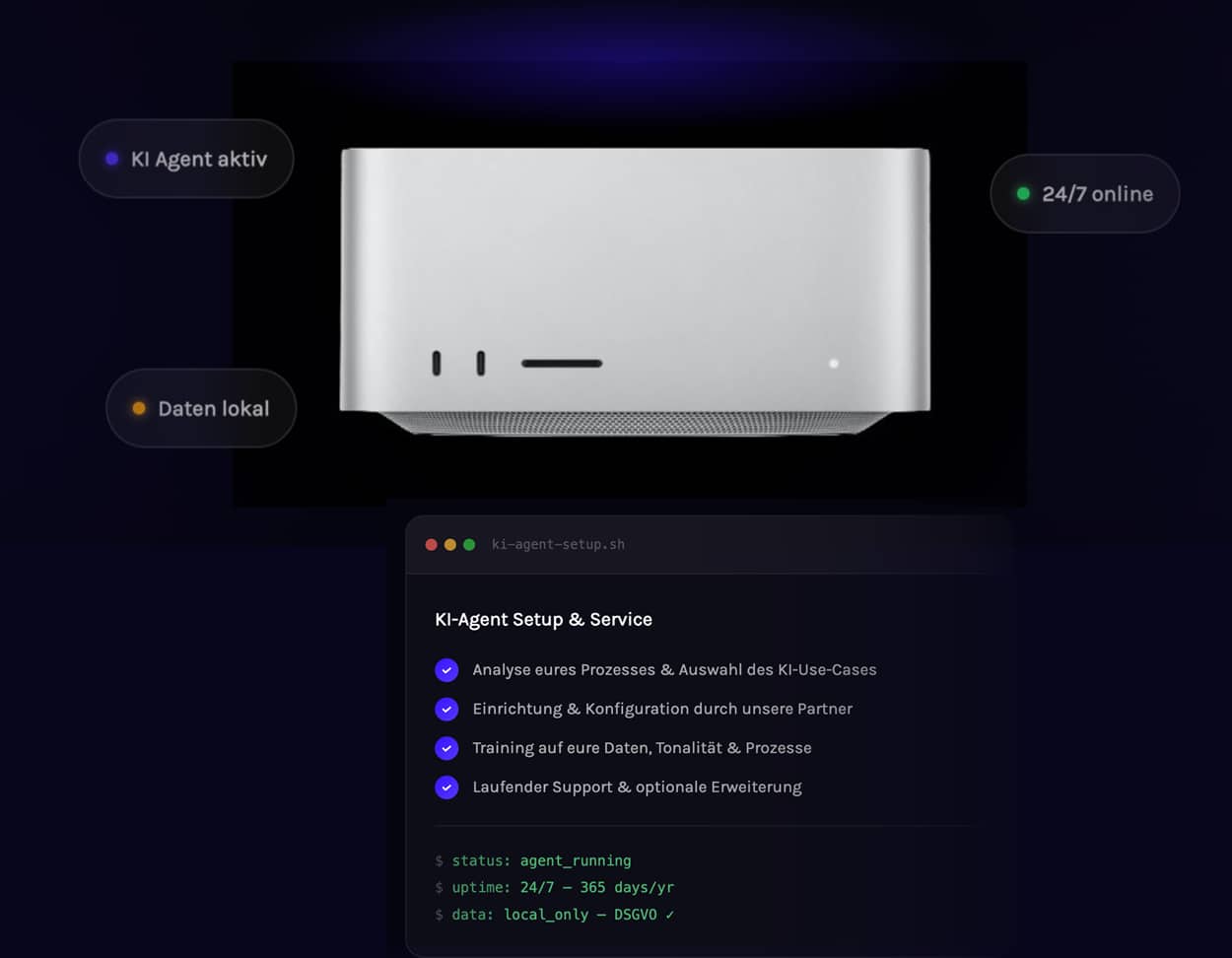 KI-Agent mit Hardware mieten bei fonlos